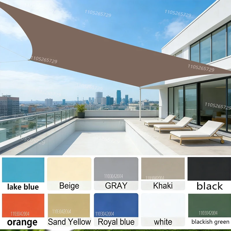 Parasol multicolore, imperméable, voile d'ombrage, pour terrasse extérieure, pelouse, jardin de plage, abri de voiture, cour arrière, pont, pavillon