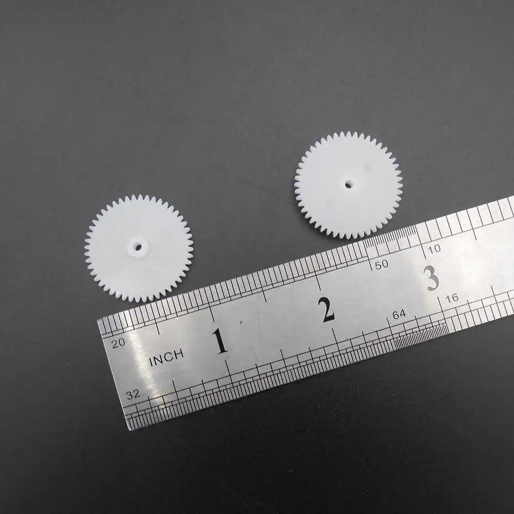 100 قطعة 48T البلاستيك حفز والعتاد 0.5 معامل 48 الأسنان تتحمل ثقب فتحة 2 مللي متر 1.95 مللي متر 2A لتقوم بها بنفسك ملحق T = 48 H 4 مللي متر x OD 25 مللي متر 482A 48T2A #3