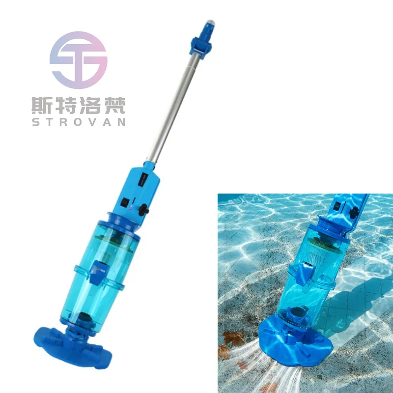 Manual Cordless Portable Pool Cleaning Robot Pool Brush and Pole