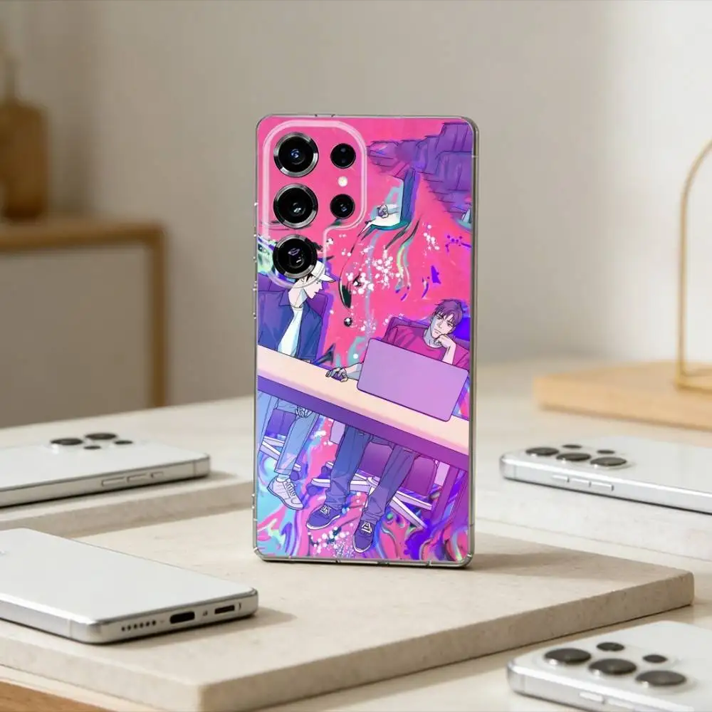 

S-Semantic Error Phone Case For Samsung S25,S24,S21,S22,S23,S30,Ultra,S20,Plus,Fe,Note,10,9,5G Transparent Cover