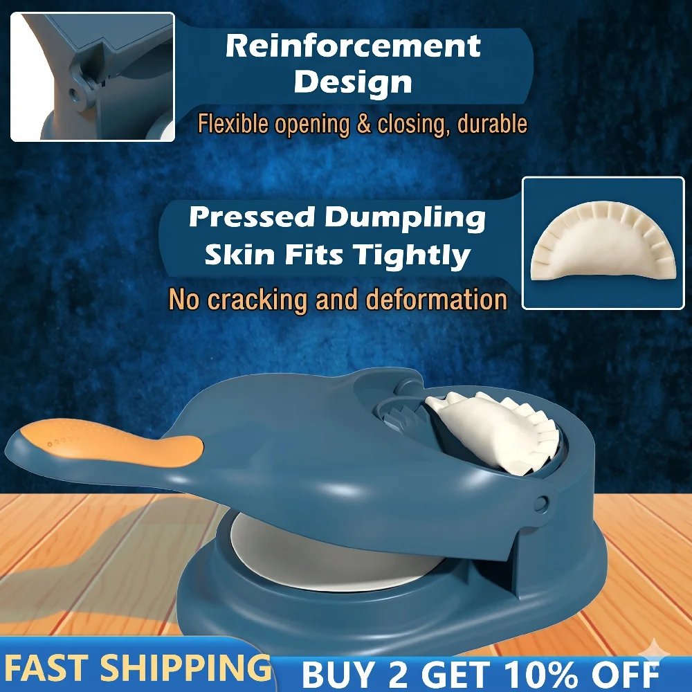 Máquina 2 en 1 para hacer dumplings y momos, molde para rissoles, dispositivo manual para modelar ravioles, prensa para hacer dumplings y hacer hoyuelos en la masa.
