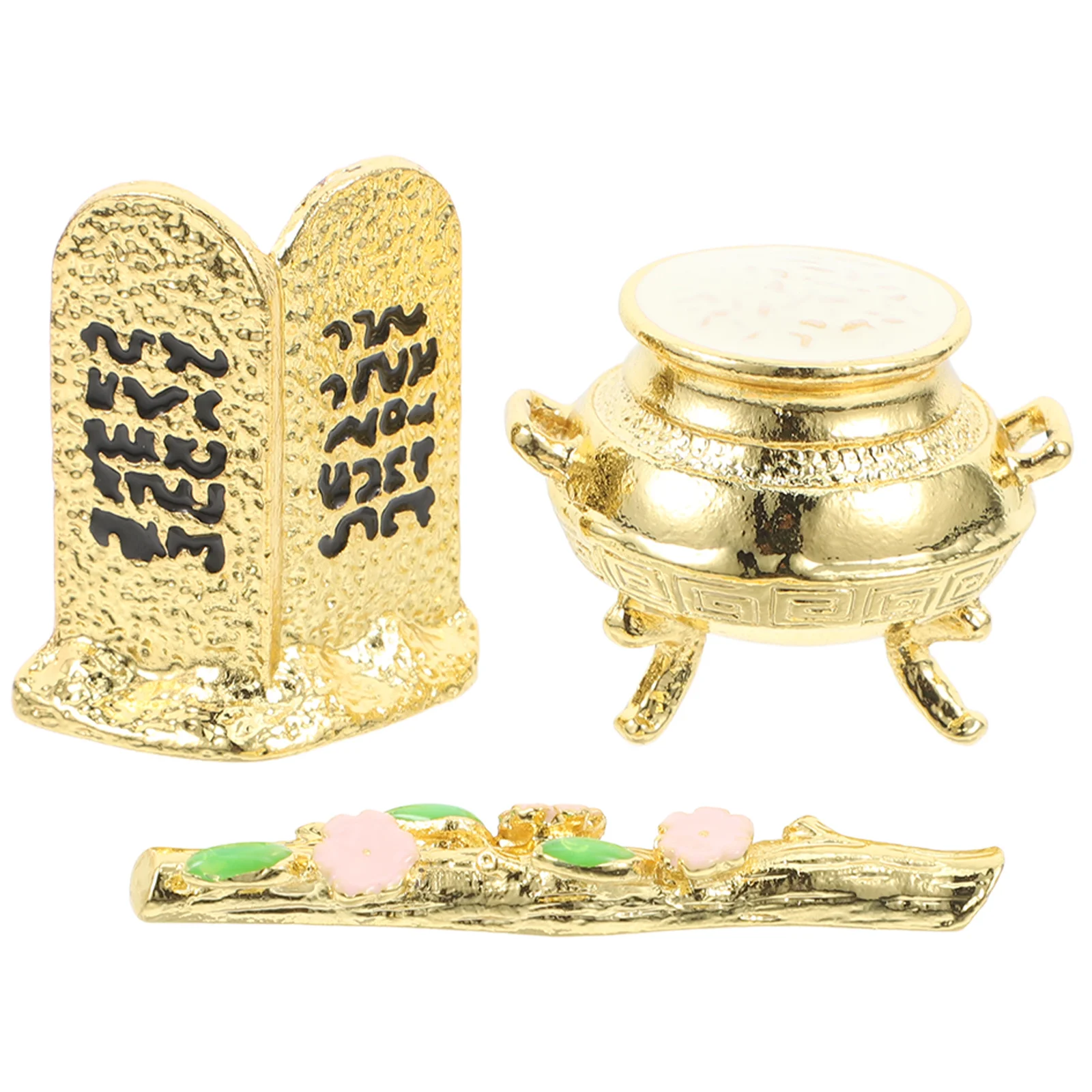 

1Set Religious Ornament Set Zinc Alloy Desktop Adornments Church Decor Metal Craft Sculpture Decorative Table Decors Indoor