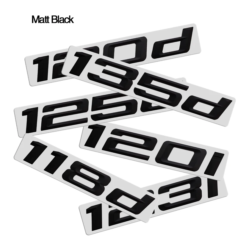 ABS Emblem Glossy Black Car Sticker Badge Decal Body Trunk Decor for BMW 114i 141d 116i 116d 118i 118d 120i 120d 123d 125i 125d