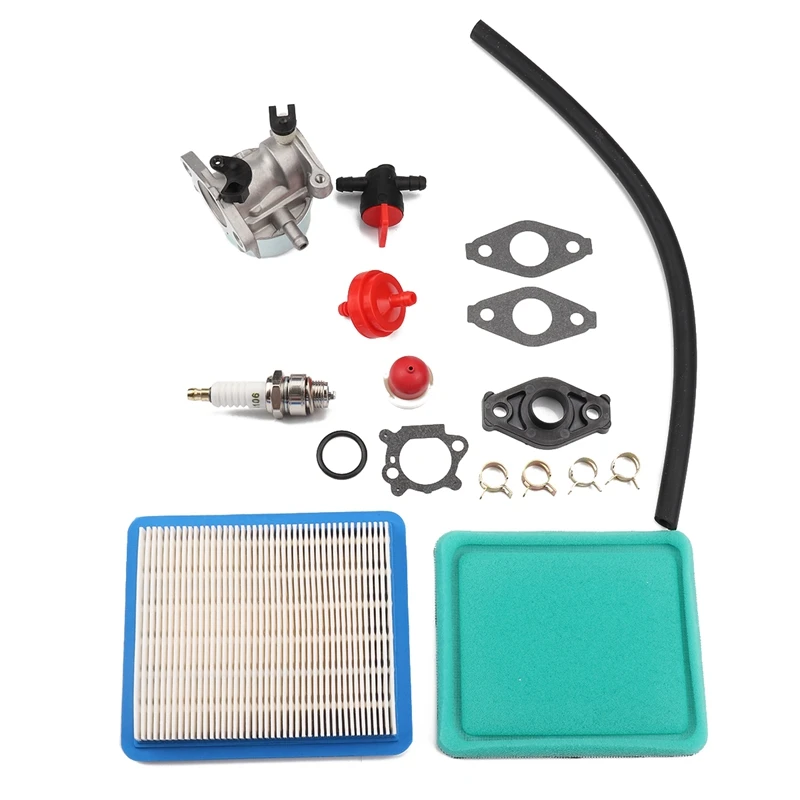 799866 Carburetor + Tune Up Kit Air Filter Fuel Valve For Briggs And Stratton 790845 799871 796707 794304 491588S 491435S