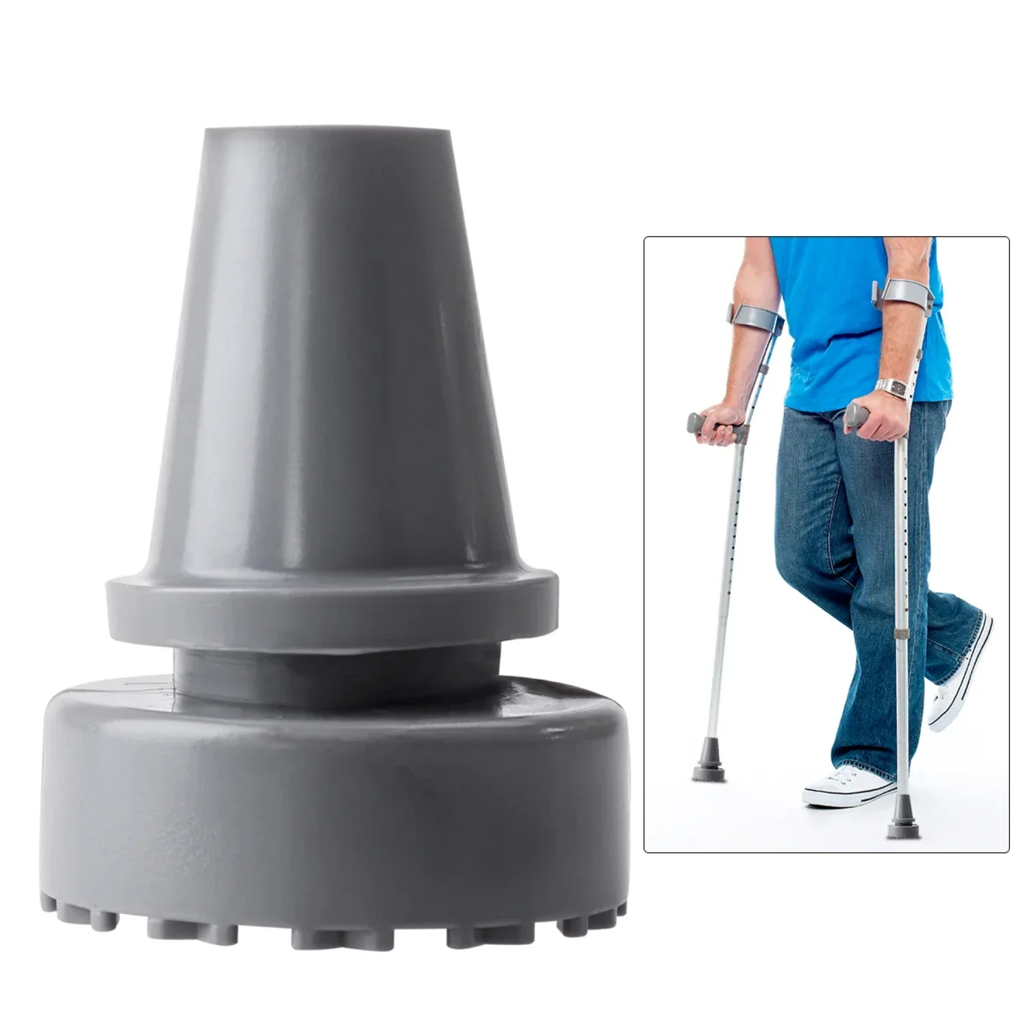 Cane Feet Pads 19mm Inner Diameter Rubber Crutch Accessories Antislip Tips Walking Stick Feet Rubber Pad