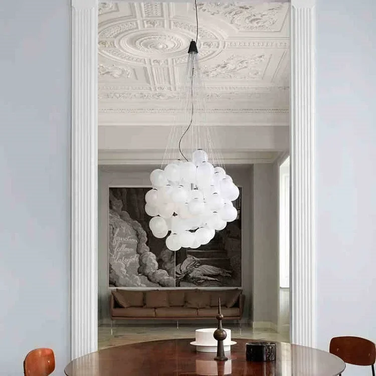

Modern Staircase Led Ceiling Chandelier Luxury Glass Balls Ceiling Lamp Living Room French Pendant Light Home Decoration Lustre