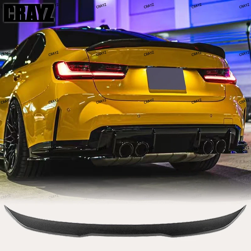 

G20 Poro Style Real Carbon Fiber Rear Trunk Spoiler Wings For BMW 3 Series G20 & M3 G80 318i 320i 330i M340i Spoiler 2020 - 2025