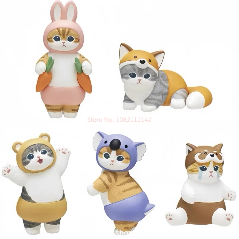 2025年 日本 モフサンド 猫フィギュア ウサギ ブラインドボックス 女装 レプリカ人形 モデルオーナメント クリスマスギフト かわいいデコレーション ギフト