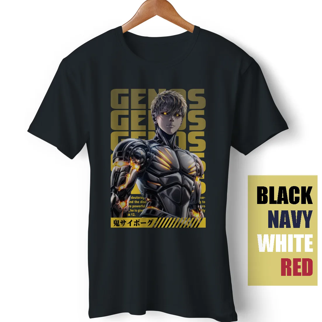 Genos Demon Cyborg One Punch Man Anime Manga Saitama Funny Gift BOUNTEES T-Shirt