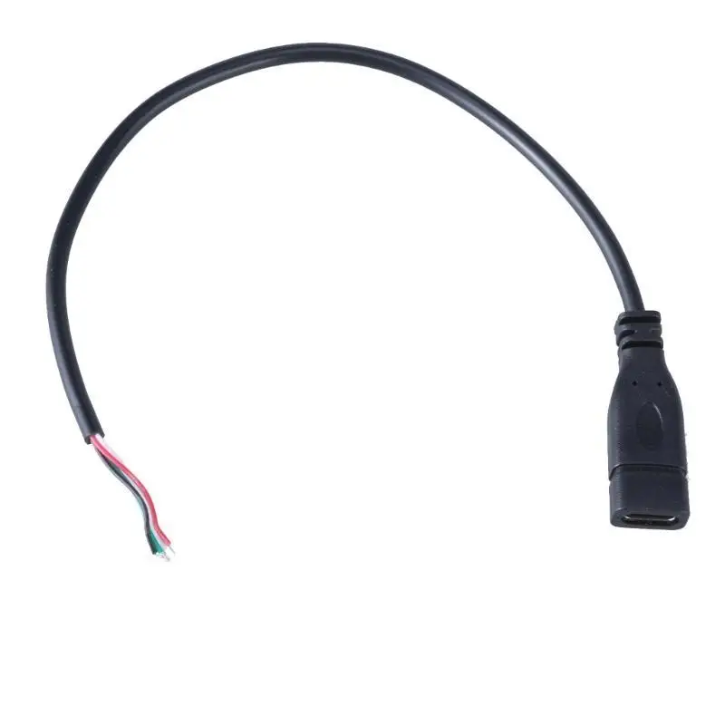 R53C USB-C-Pigtail-Kabel, Verlängerungskabel, Typ-C-Buchse auf 4-Pin-Bare-Draht-Anschlussleitung mit offenem Ende für – Detail 4