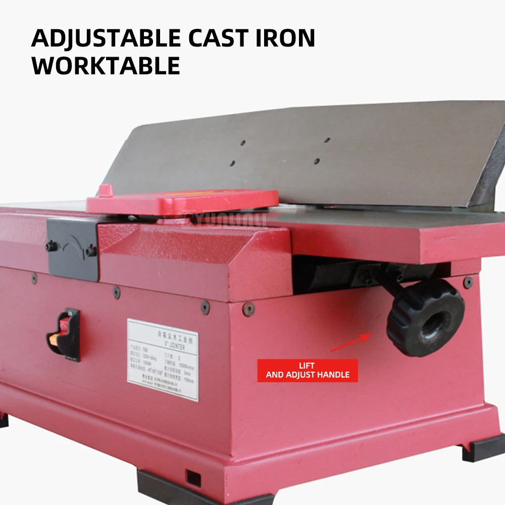  Multi-Angle Bench Electric Planer, Self-Suction Woodworking Planer,High Speed Home Use Flat Planer