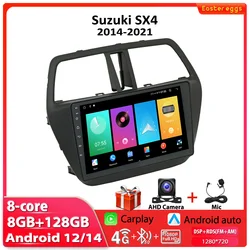 Auto Stereo For Suzuki SX4 S-Cross 2014-2021 Car Radio Multimedia Video Player Navigation GPS DSP Android 12 Head Unit No 2din