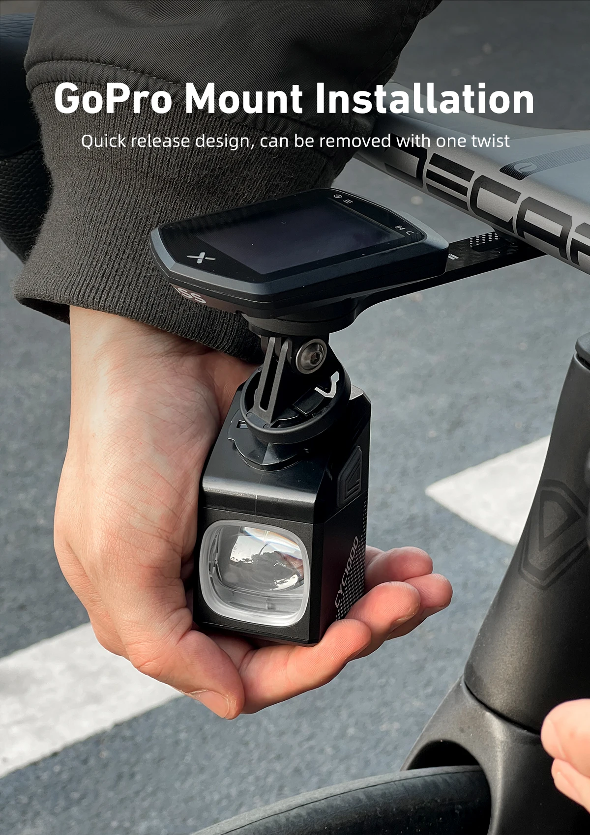 Luci Bici Ricaricabili USB-C 1200 Lumen – Kit Anteriore E Posteriore Con 4+5 Modalità - 4
