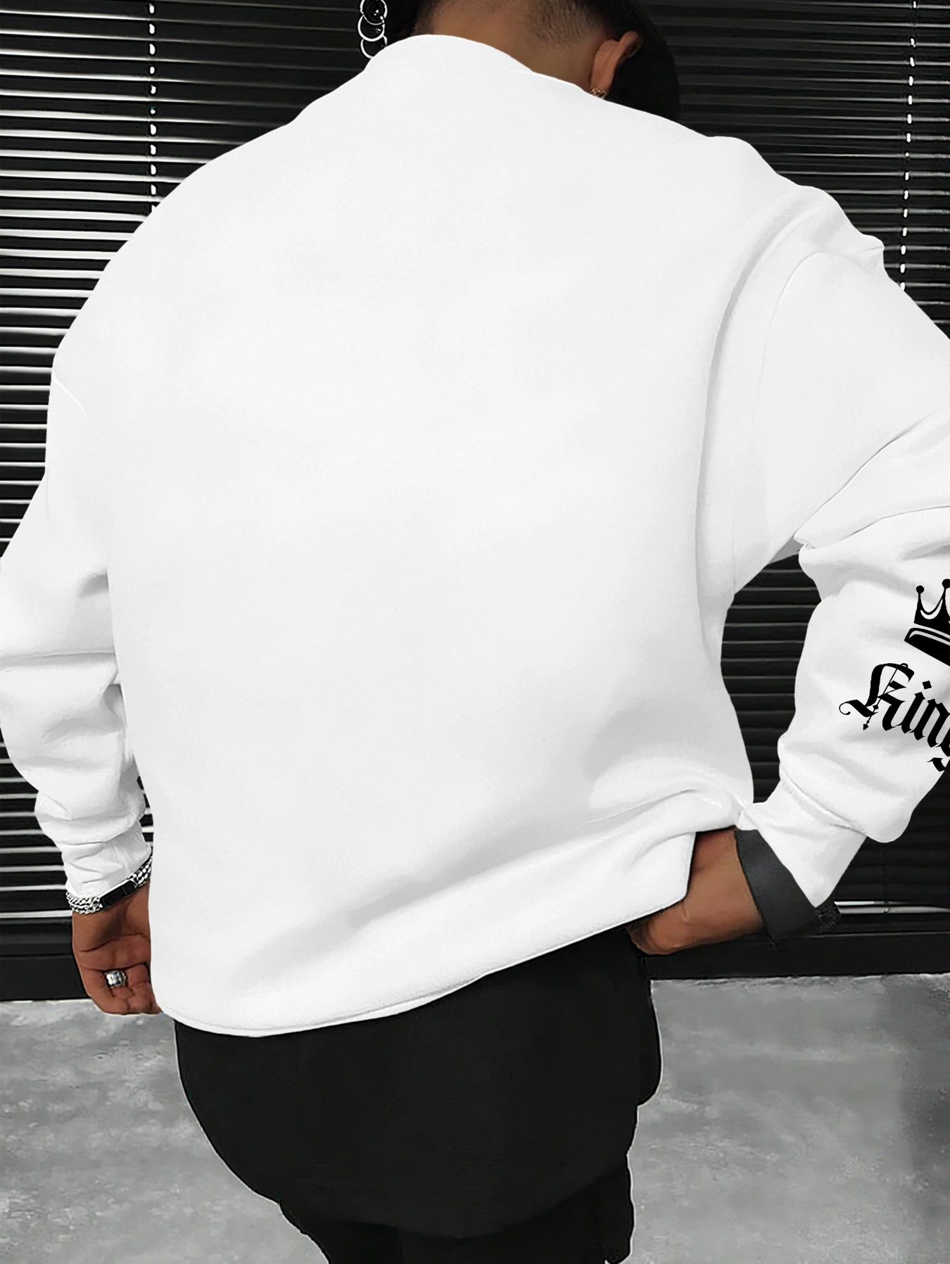 Herren Streetwear Rundhals-Sweatshirt San Francisco Krone Buchstabendruck Polyester Casual Pullover S-XXL – Detail 5