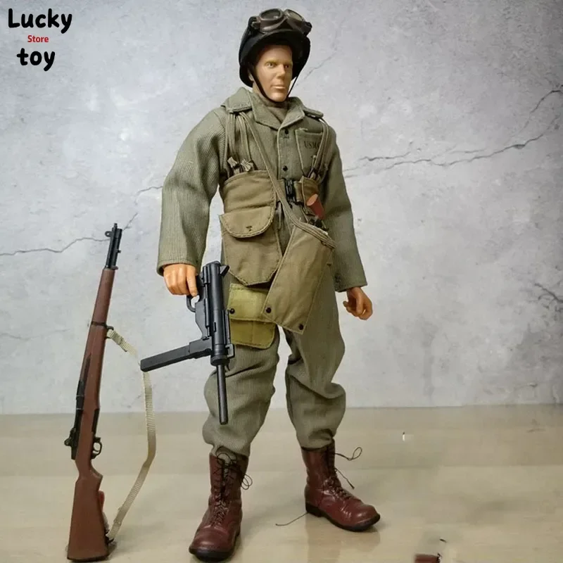 Collections 1/6 WWII US Military Male Soldier Action Figures with Head Sculpt Body Clothes Set Weapon for 12inch Doll Accessory