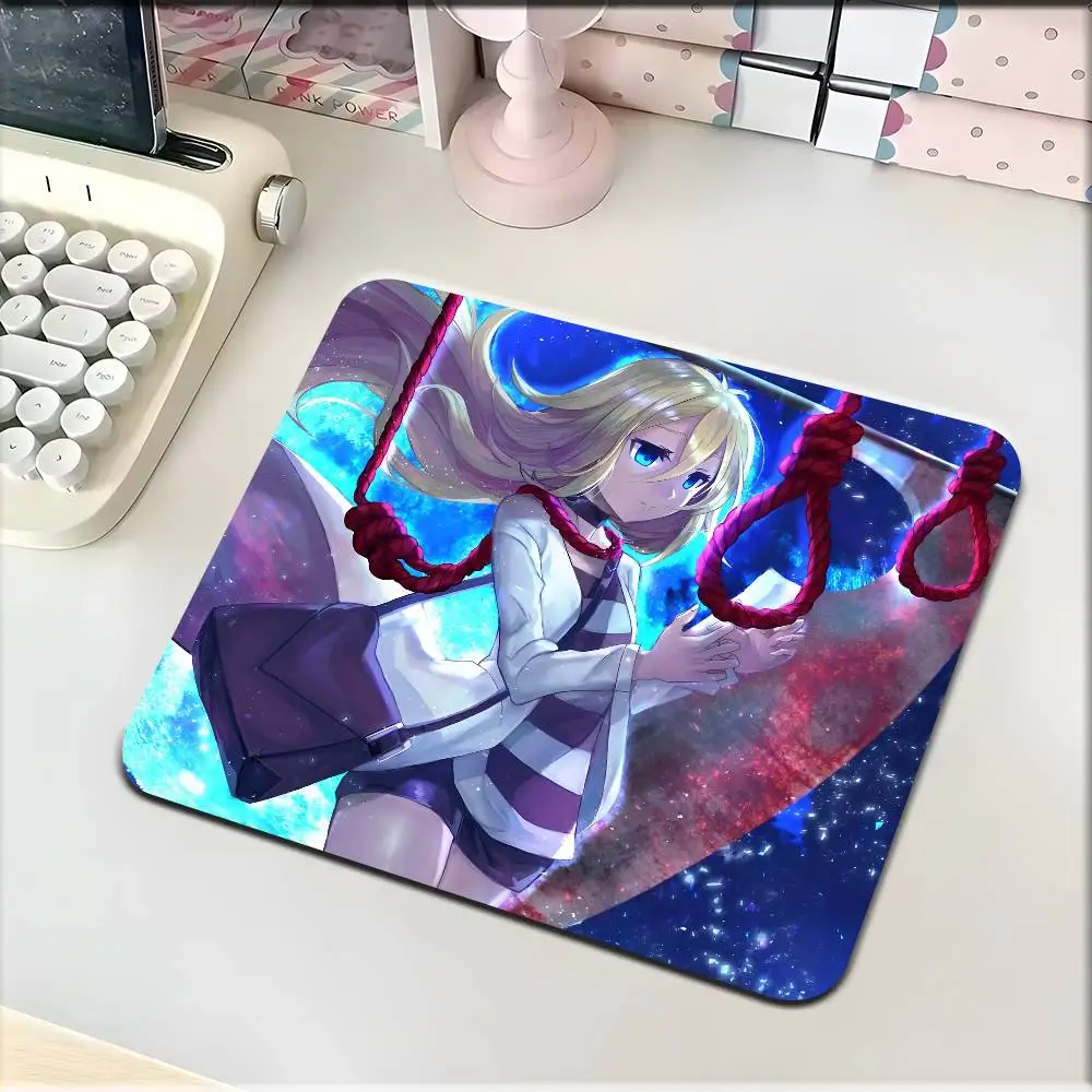 Popular Anime Angels Of Death Mousepad Small LockEdge Mouse Pad For Gamers Computer Desk Pad Rectangular Anti-slip Rubber