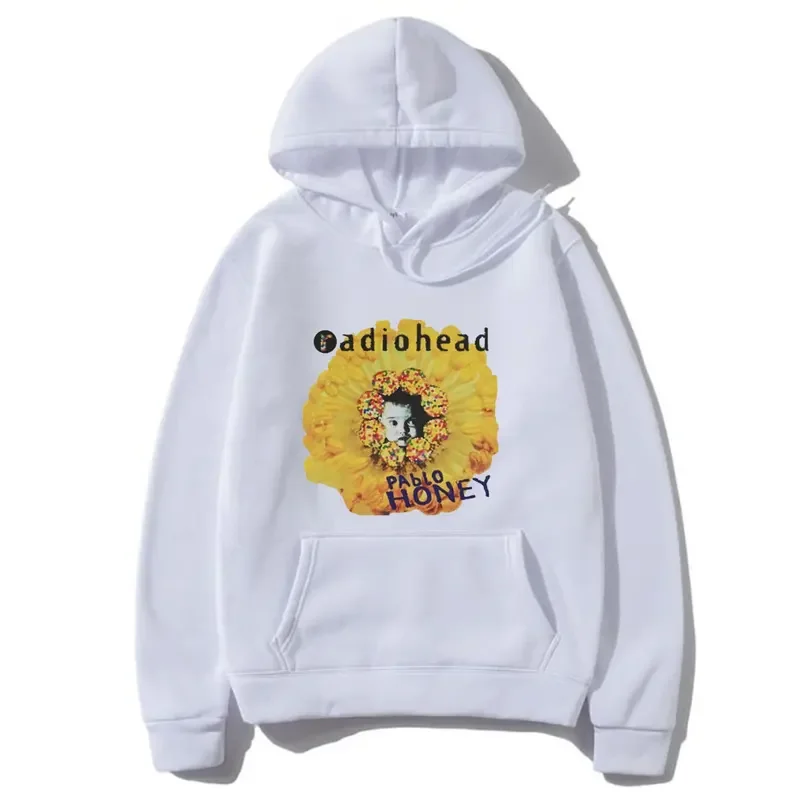 Thom YorkeEnglish Rock Band Hoodie Radiohead Pablo Honey Hoodies Alternative RockIndie Rock Hoody Men Women Funny Sweatshirt