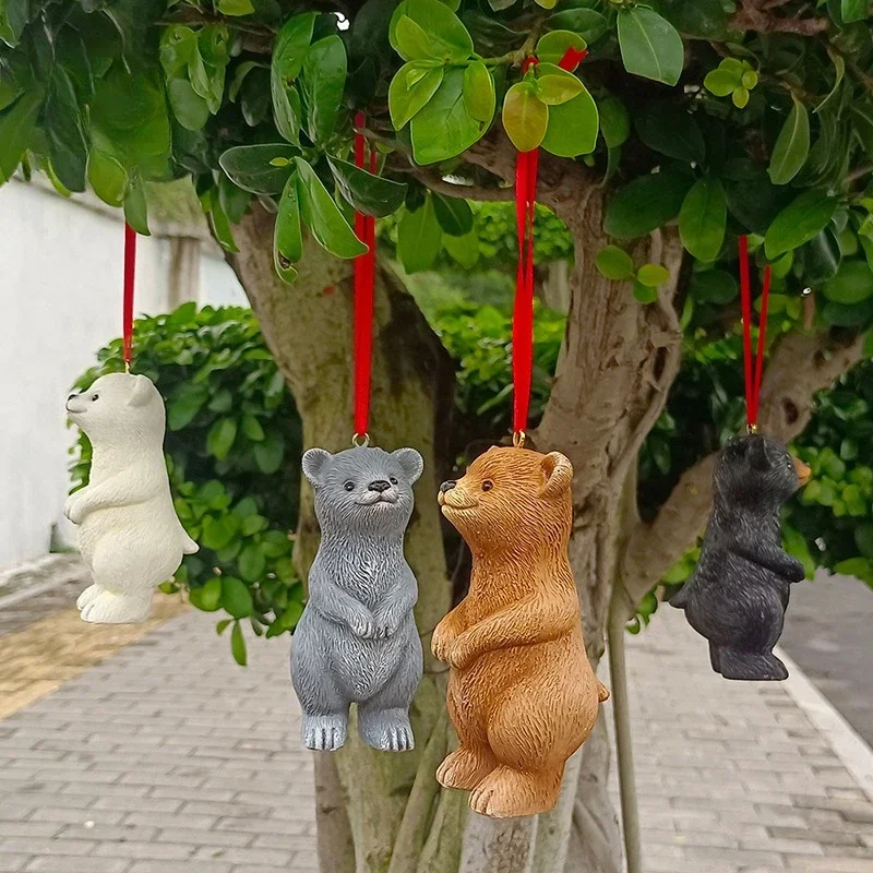 

Рождественская милая елка, подвесной медведь, подвеска, украшение для двора и сада, фигурки