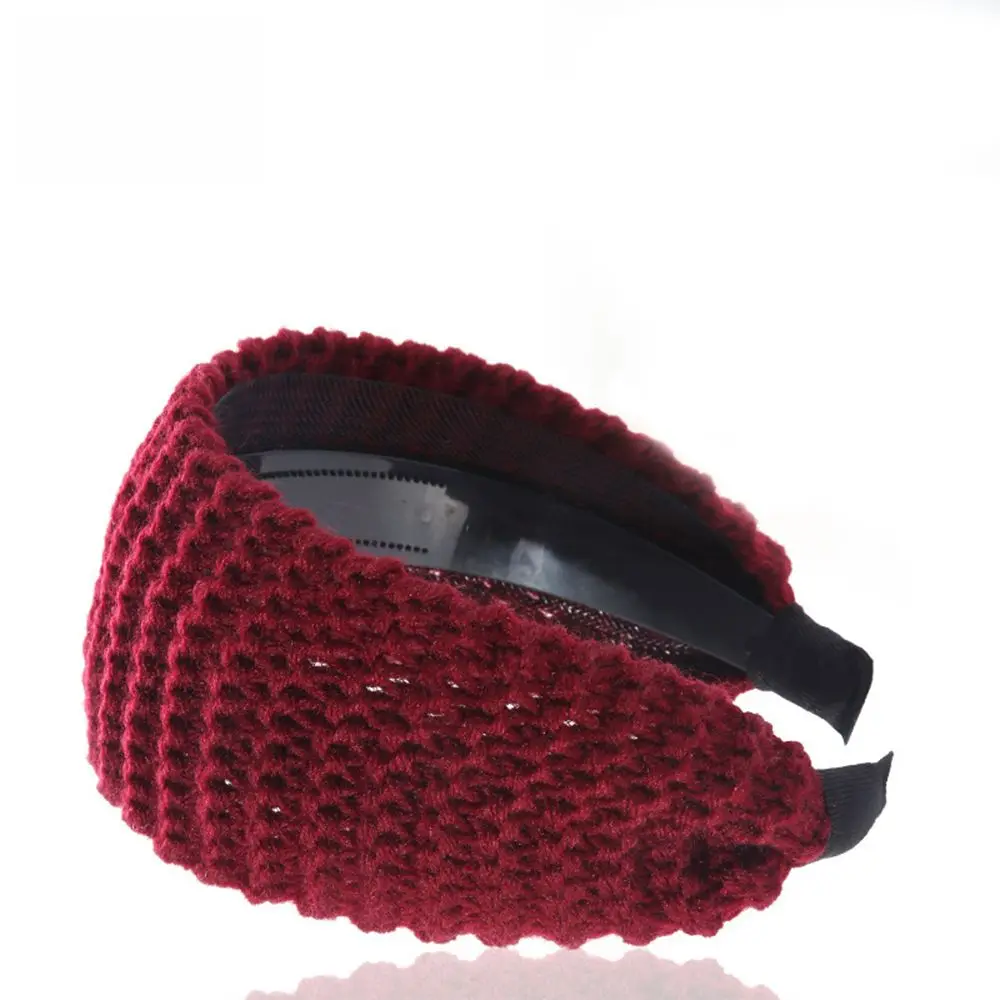 

Women Winter Casual Wool Knitted Headband Handmade Headwear Head Wrap Hair Accessories