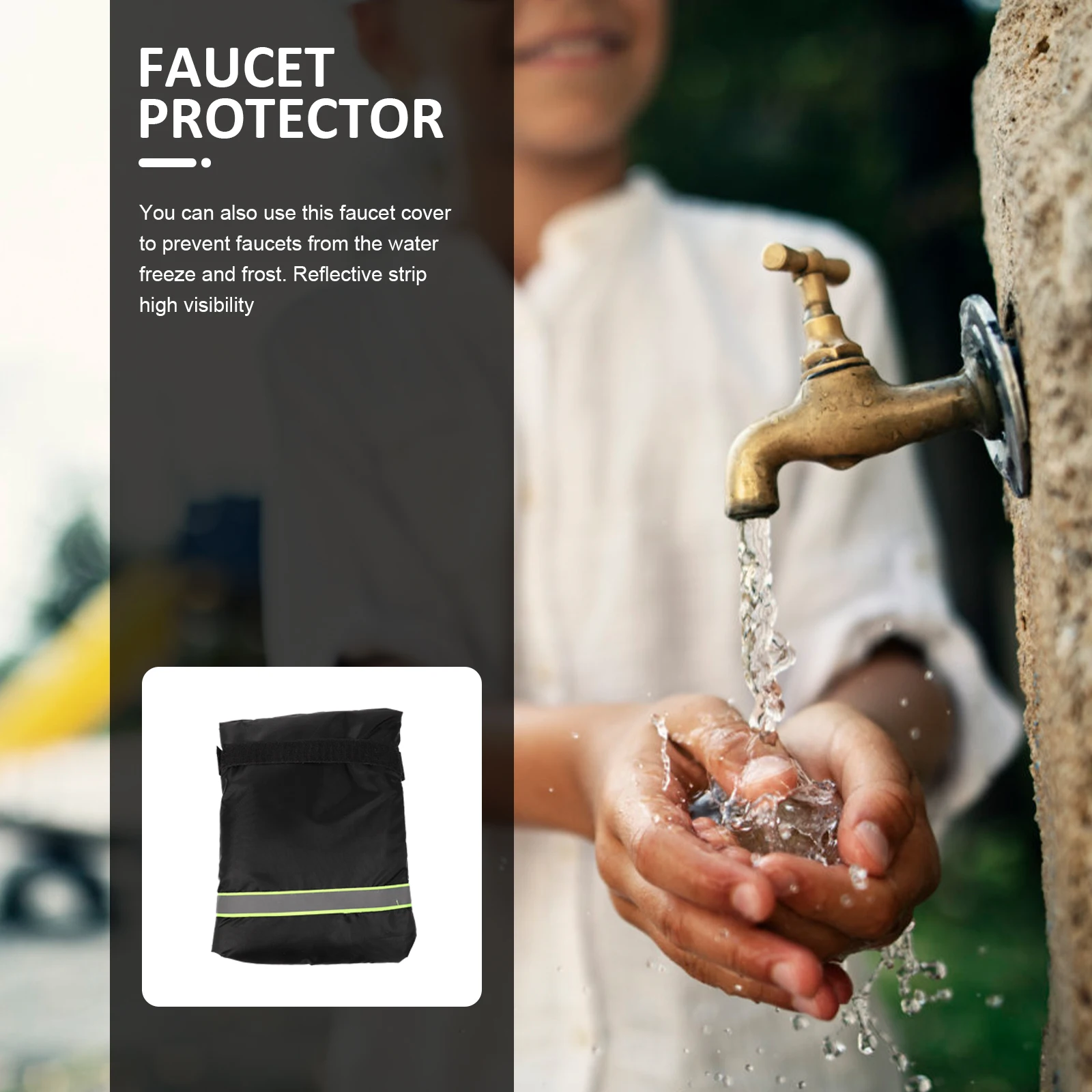 

2Pcs Faucet Cover Winter Protector Waterproof Anti frost Oxford Cloth Durable Tap Outdoor Prevention Practical Kitchen Facility