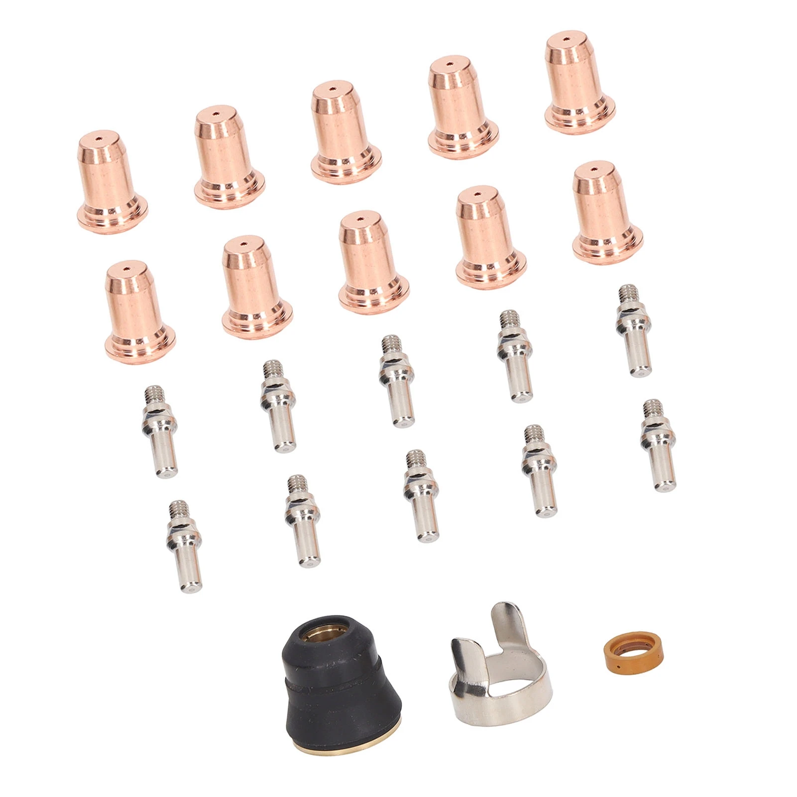23Pcs Plasma Cutter Torch Accessory Electrode Nozzle Swirl Ring Roller Guide for PT60