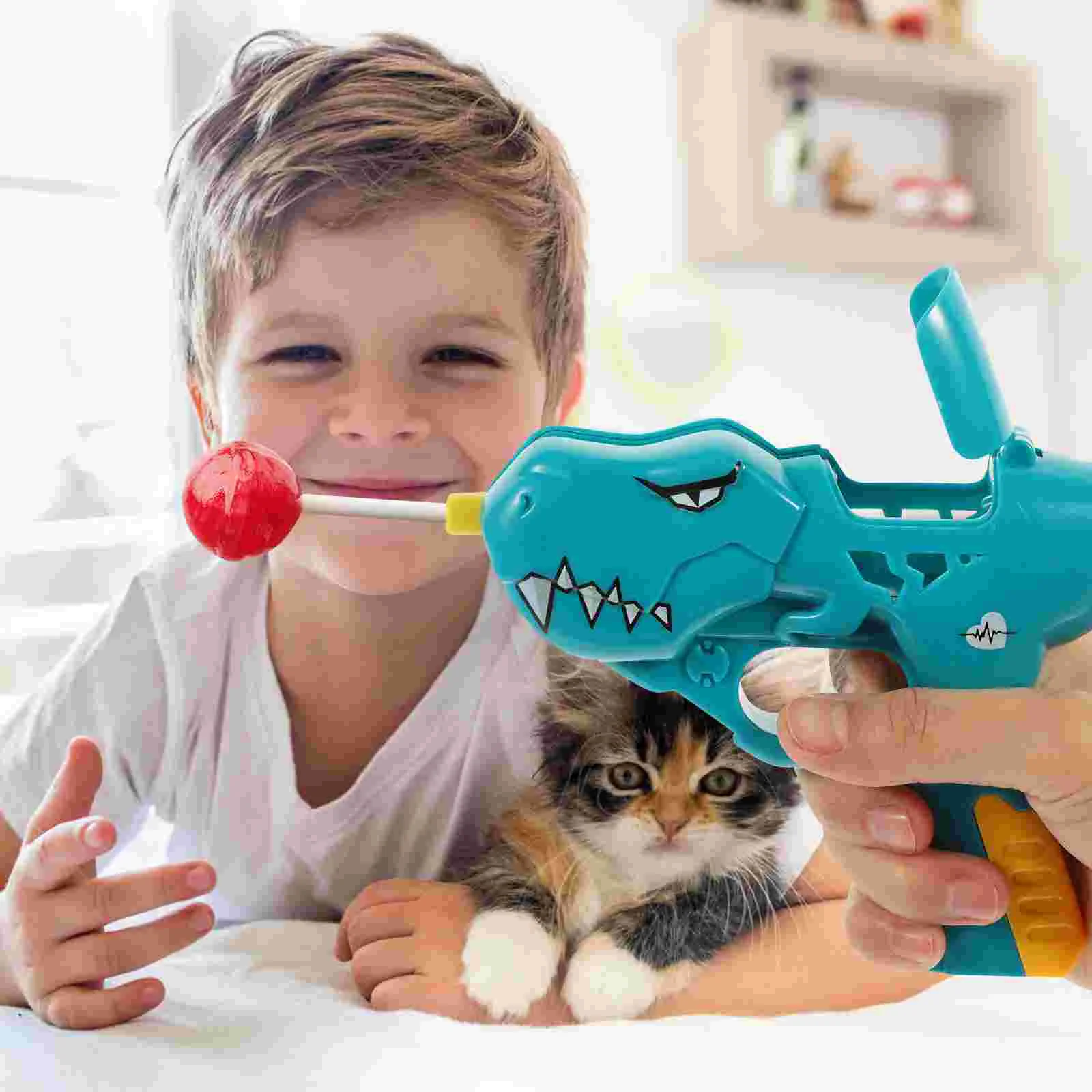 2-delige snoep lolly robot plastic houder snoep draagbaar grappig rood nieuwigheid kind