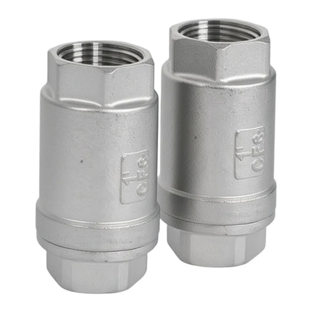 1 NPT Stainless Steel Check Valve Supporting Unidirectional Flow in Plumbing HVAC and Process Industry Installations
