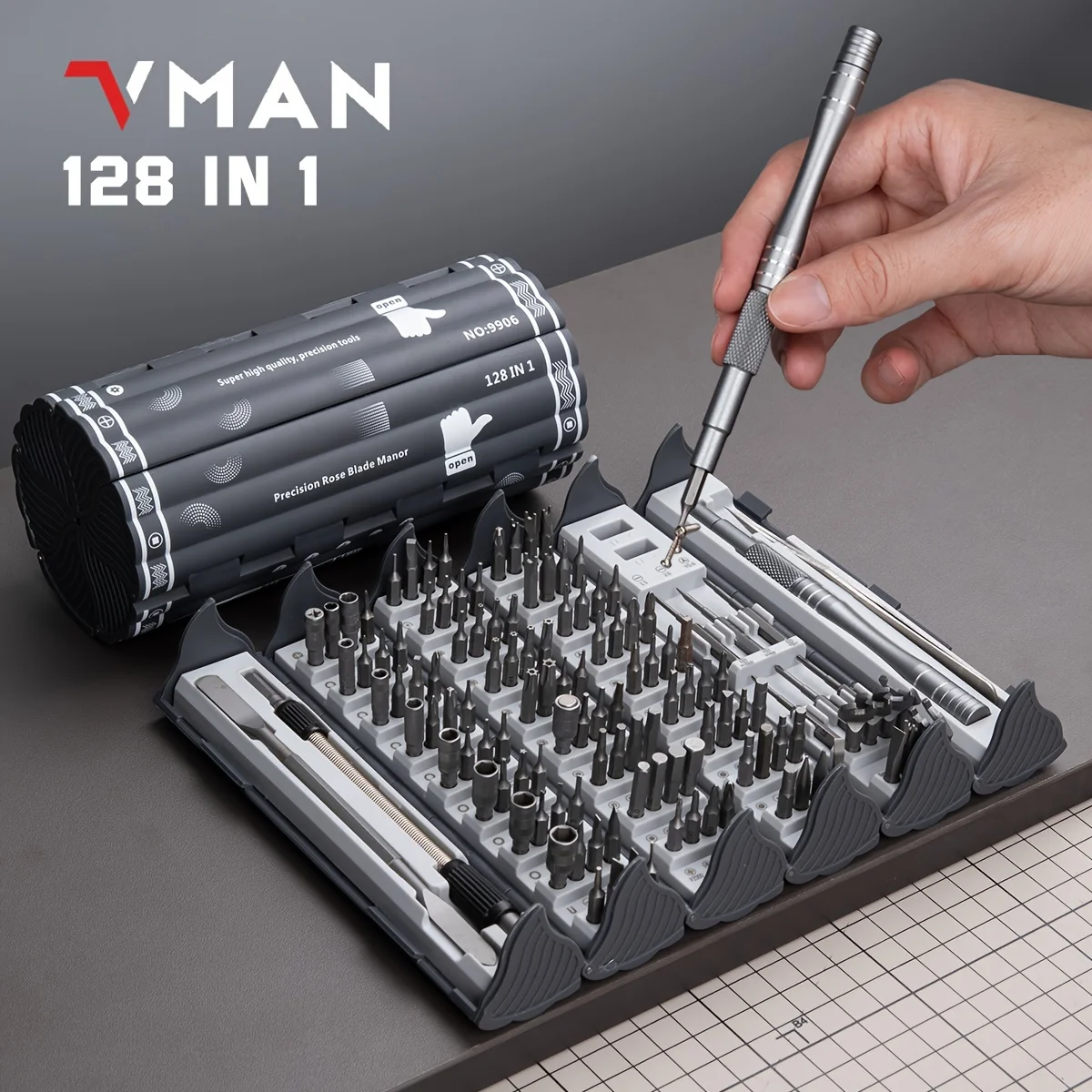 

128 In 1 Precision Screwdriver Set,Professional Magnetic Repair Tool Kit For Computer,Laptop,Macbook,Game Console,Men Tools Gift