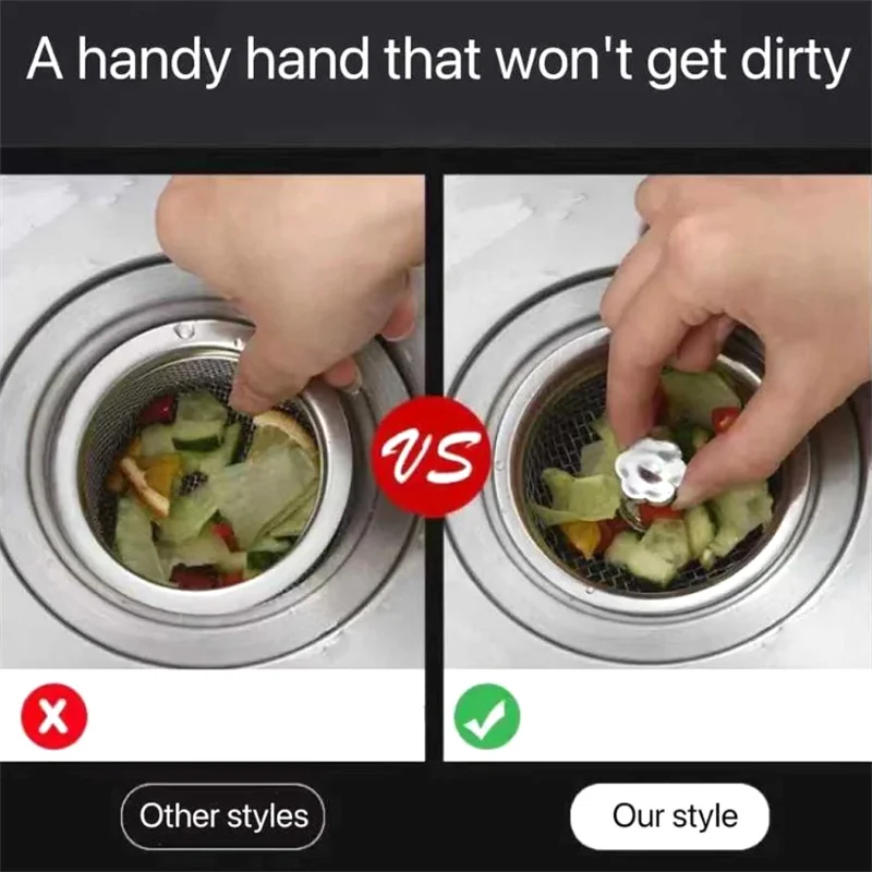 

New Stainless Steel Kitchen Sink Filter Mesh Sink Sewer Strainers Bathroom Floor Drains Catcher Waste Drain Hole Filter