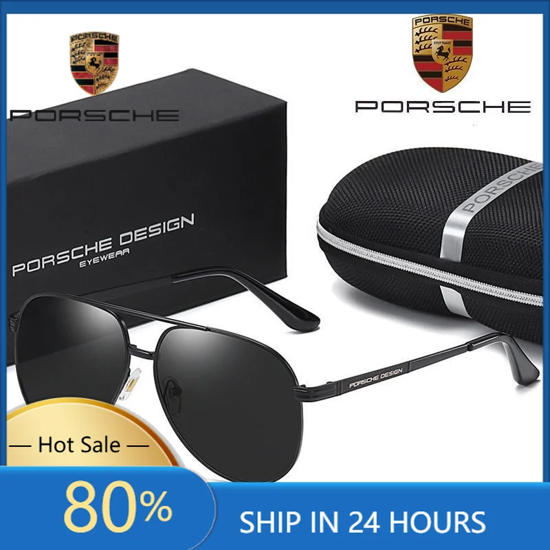 

Наклейки для интерьера автомобиля Porsche, поляризационные солнцезащитные очки для мужчин, винтажные модные квадратные солнцезащитные очки для мужчин, для вождения, летних путешествий