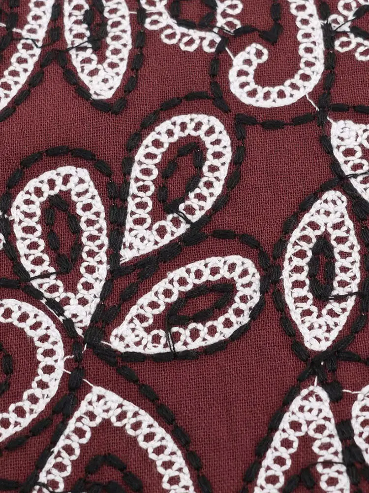 เสื้อเชิ้ตผู้หญิง NLZGMSJ ดีไซน์เก๋ แขนยาว ปักลาย คอทรงโอ ทรงหลวม แฟชั่นใหม่ ฤดูใบไม้ร่วง 2025