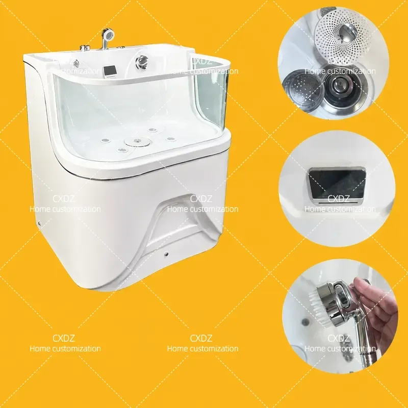 Pet Spa Bath Tub for Cats and Dogs Portable Grooming Tank Shower Basin Beauty Washing Station for Small Medium Pets