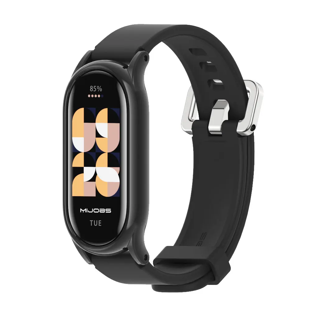 سوار ساعة من السيليكون لـ Mi Band 9 حزام لـ Xiaomi Smart Band 8 ساعة ذكية مقاومة للماء بديلة لـ Xiaomi Miband 8 Correa