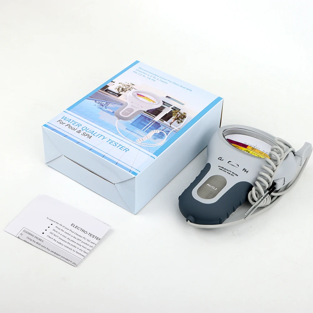 Professionelles 2-in-1-PH-Chlormessgerät, Cl2-Tester, PH-Wasserqualitätsprüfgerät, Chlormessung für Schwimmbad-Aquarium – Detail 9