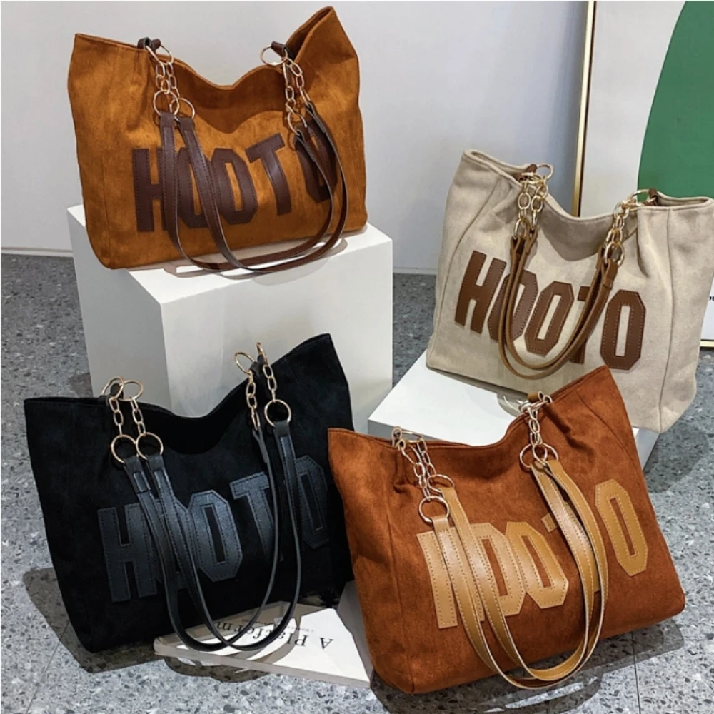 Women Canvas Shoulder Bags Eco Reusable Solid Colour Shopper Fashion Large Capacity Handbags Casual Simple Bag for Students