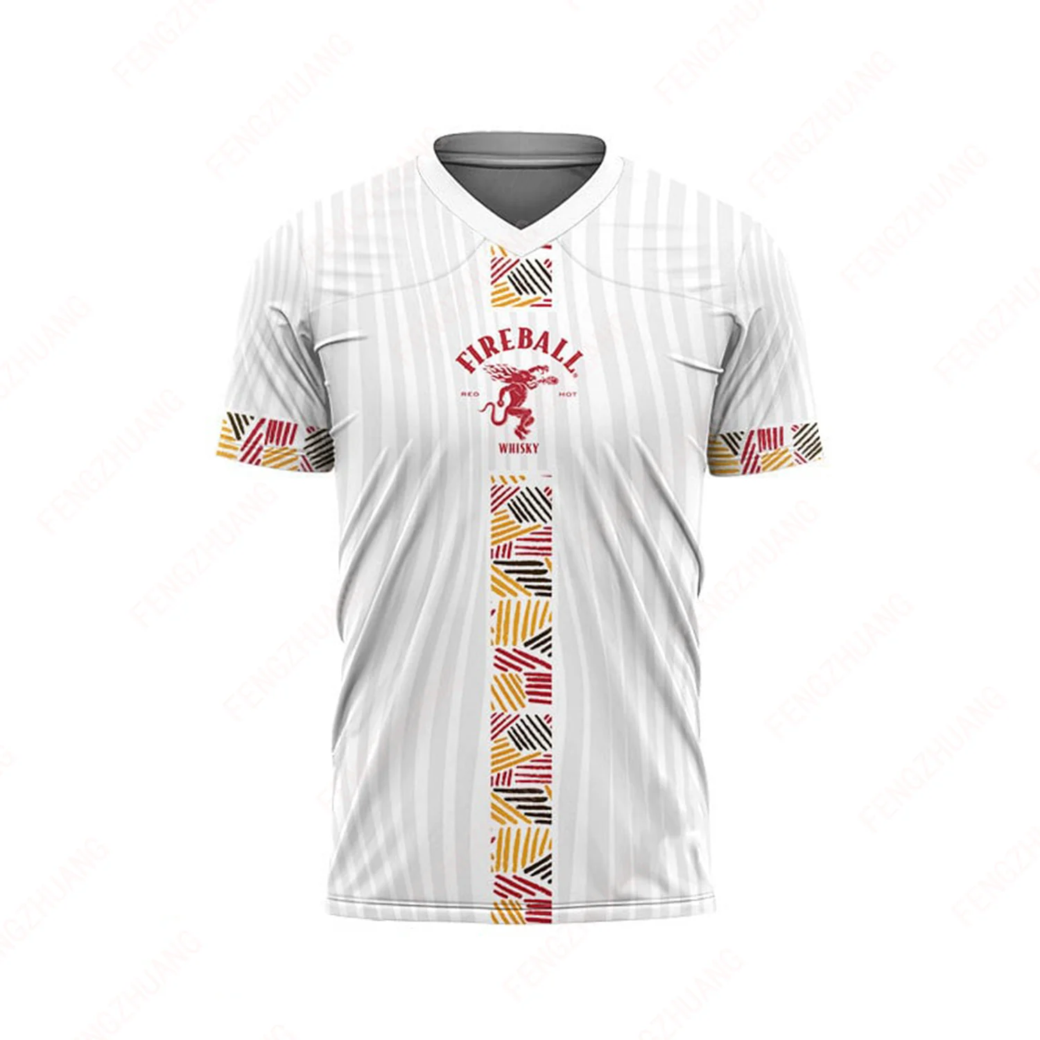 2024 Personalized Fireball Whisky Jersey Suitable For Football Outdoor Breathable Quick-Drying Short-Sleeved Round neck T-Shirt