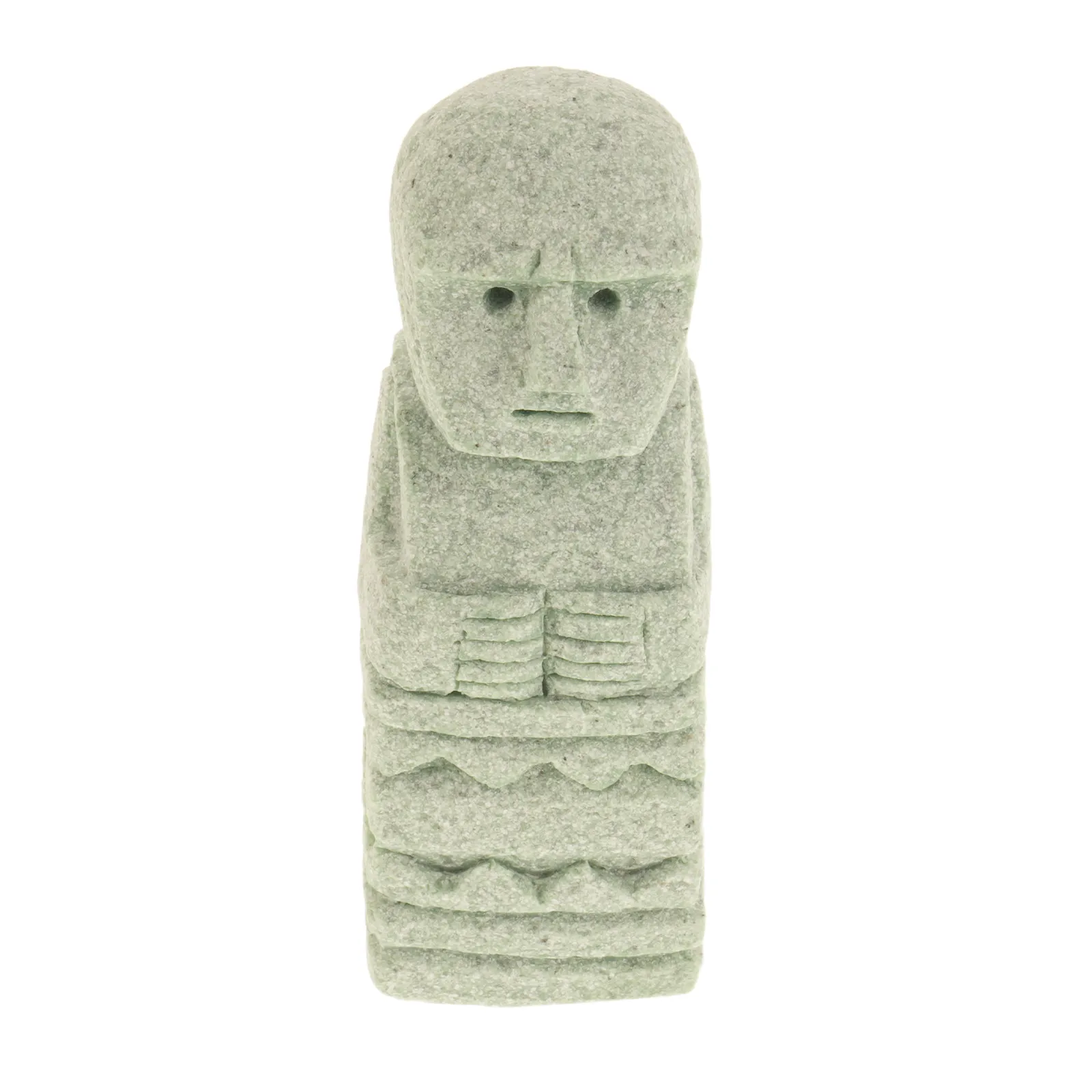 Zen Garden Statue Artistic Carved Face Sculpture Outdoor Primitive Stone Ornament Funny Craft Garden Decor Primitive