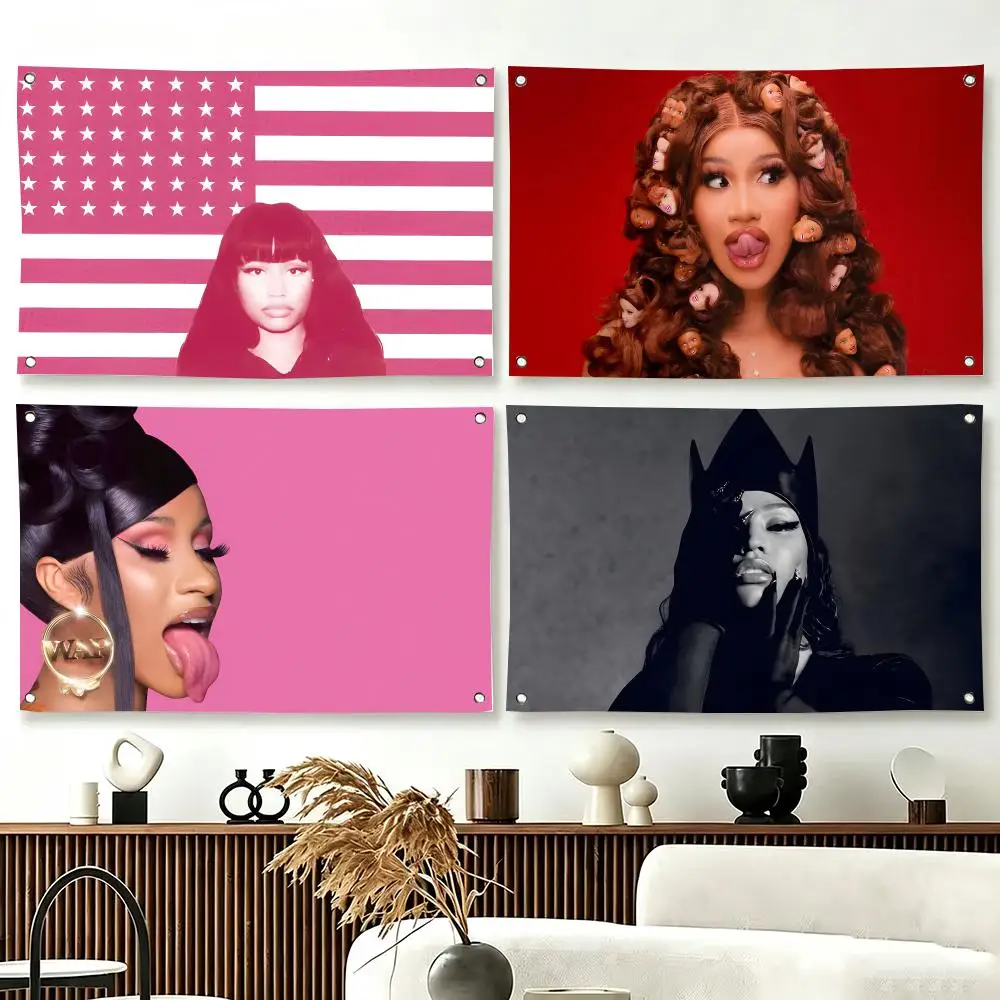 Pop Rap N-Nicki Minaj Flags  For Living Room Home Dorm Decor Wall Outdoor Camping Party Banner Gifts