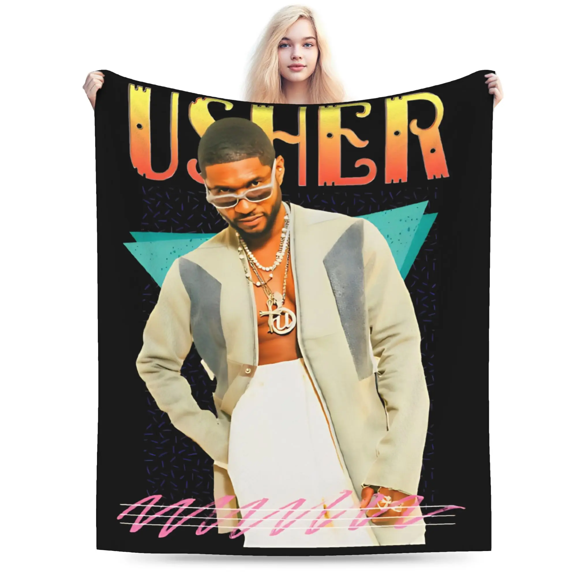 Chris Brown And Usher The Rb Tour Plush Blanket Kids Adult  Raymond And Brown Flannel Throw Blanket For Outdoor Warm Bedspread