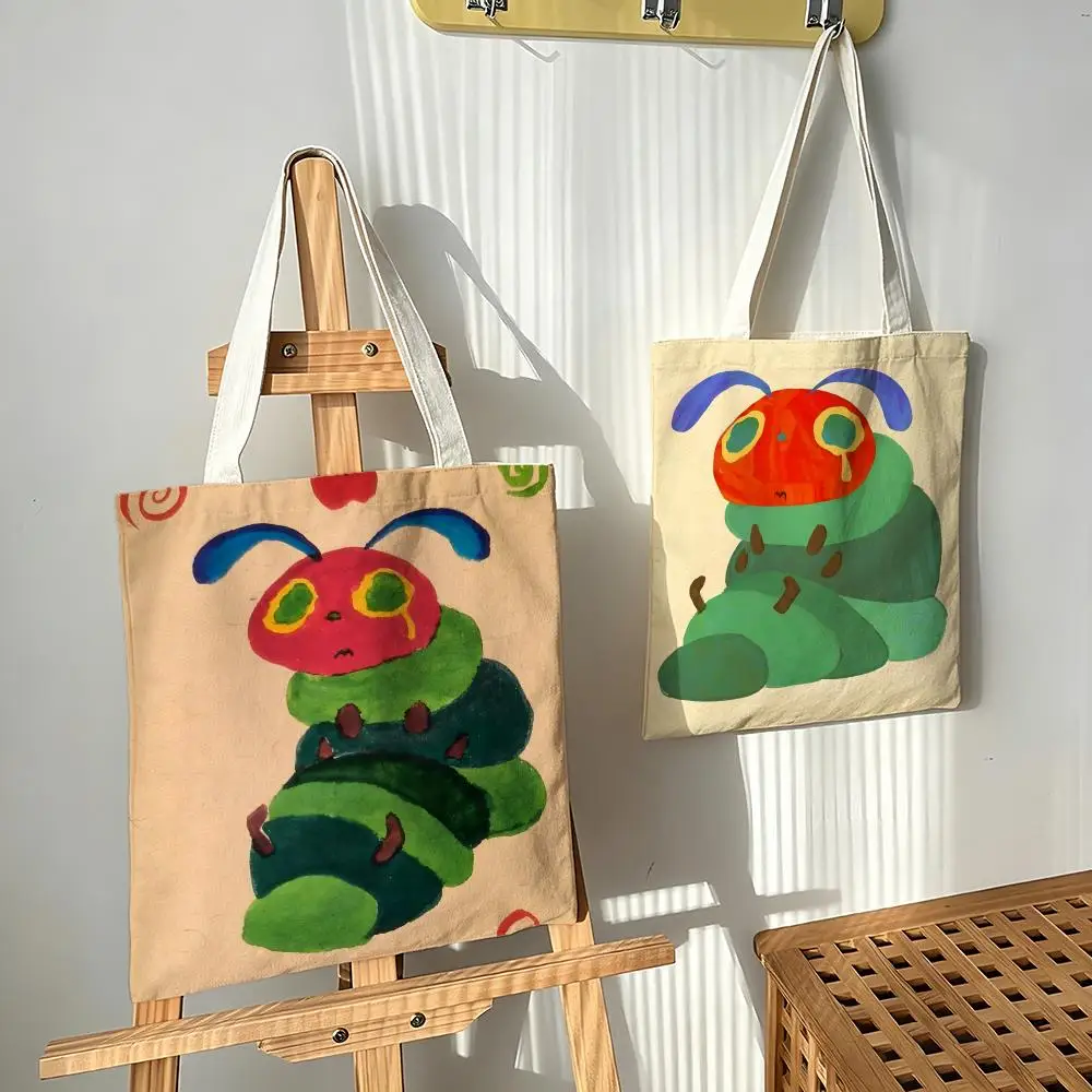 Book The Very Hungry Caterpillar Storage Bags Canvas Bags Are Suitable For Going To Class, Shopping, Gifts, And Commuting