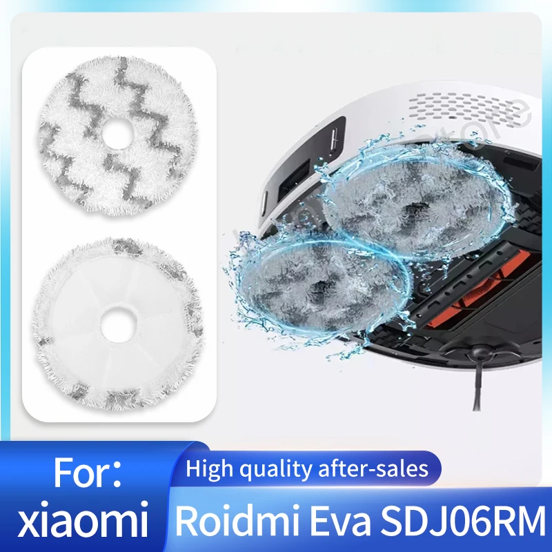 Paño de mopa lavable de repuesto para Xiaomi Roidmi EVA SDJ06RM, Robot vaciador autolimpiante, almohadillas de fregona, accesorios