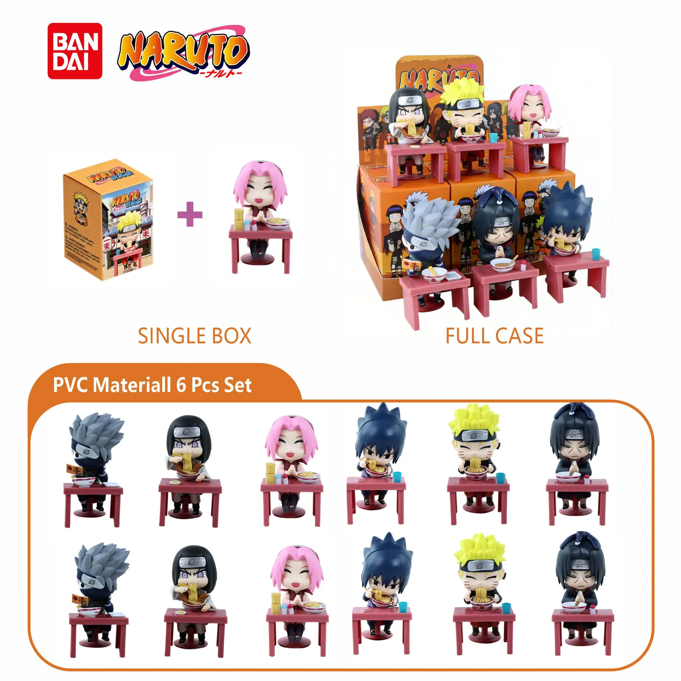 

Bandai Naruto Shippuden - Ramen Theme Blind Box | Cute Q Version Naruto, Sasuke, Sakura, Itachi Uchiha | Trending Couple Figures