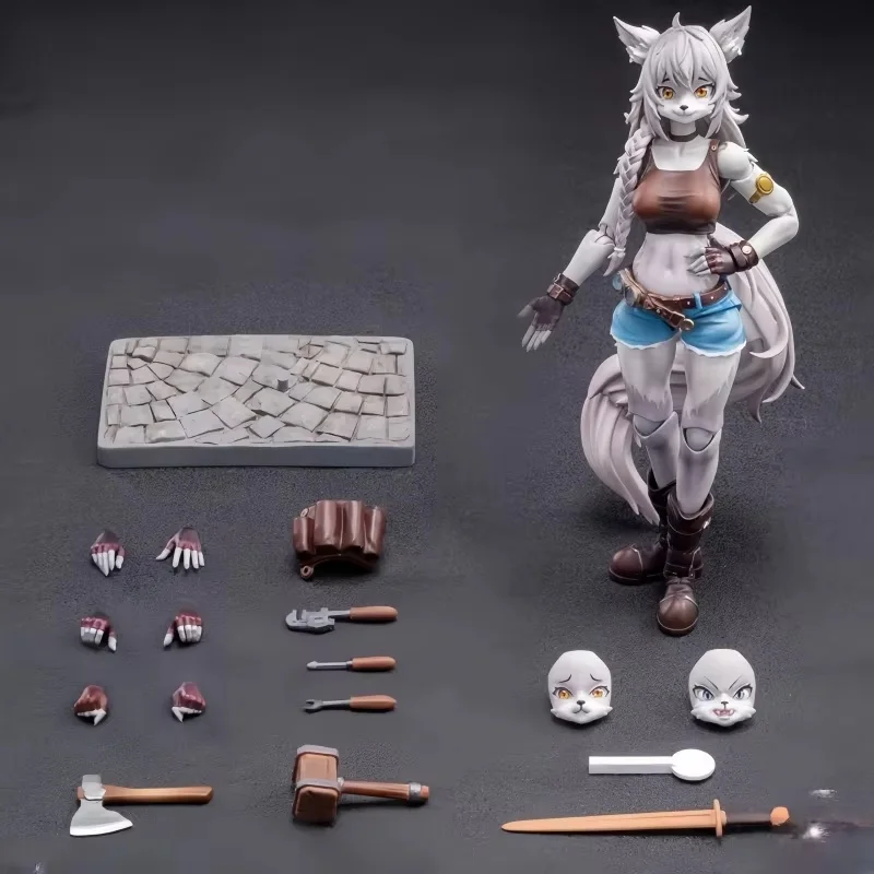 

1/12 Adventure Squad Fox Sister Leah Elupex Figure Mobile Humanoid Doll Anime Peripheral Model Ornament Collectibles Gift Toy