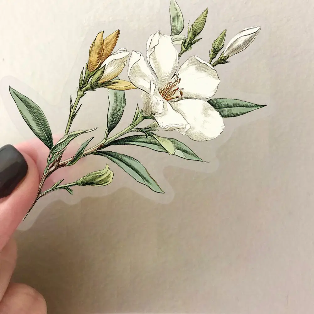 50pcs Vintage Watercolor Floral Stickers Ins Style Fresh Girly PET Decals for DIY Journaling Scrapbooking Phone Cases Waterproof