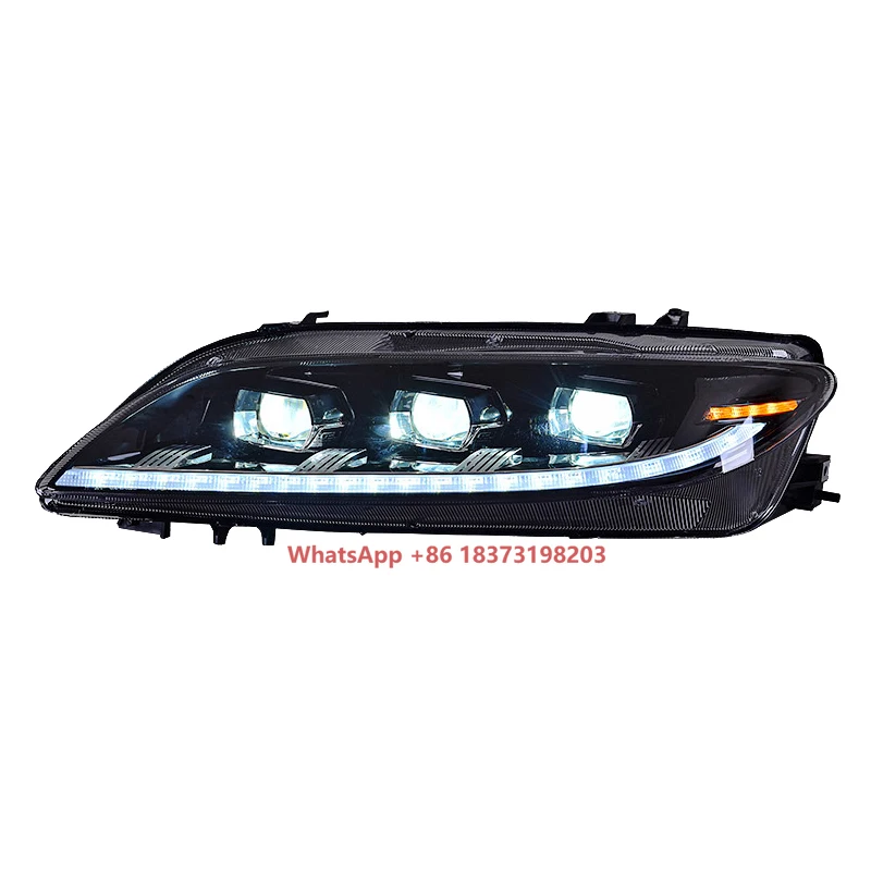 For Mazda 6 LED Daytime Running Light Headlight Assembly 03-15 Model Dual-Lens Modified 6000K Color Temperature H6 Shape 12V