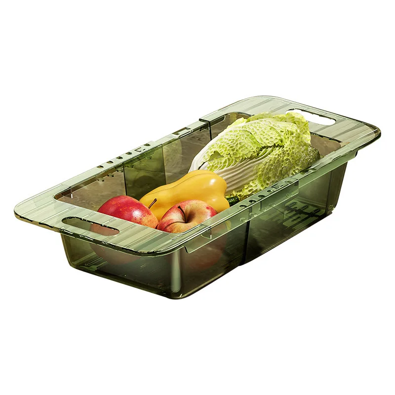 

LTT retractable drain basket kitchen sink washing basket household fruit and vegetable dishes and chopsticks drain rack