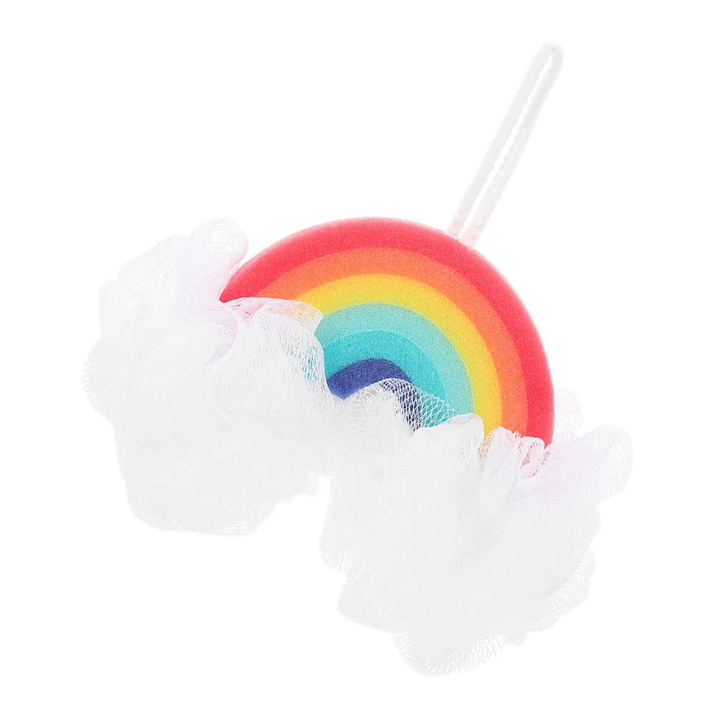 

1pcs Rainbow Bath Ball Sponge Soft Baby Scrubber Loofah Adorable Bathing Newborn Toddler Child Foam Cleanser Body Wash