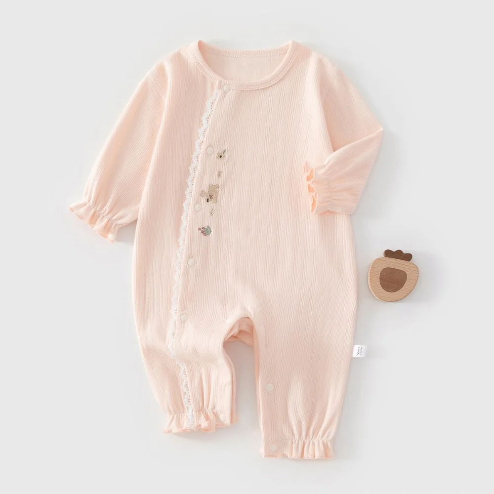 

Детский весенний комбинезон-пуловер из чистого хлопка с длинными рукавами и капюшоном, одежда для малышей для мальчиков и девочек, осенняя одежда для прогулок на улице