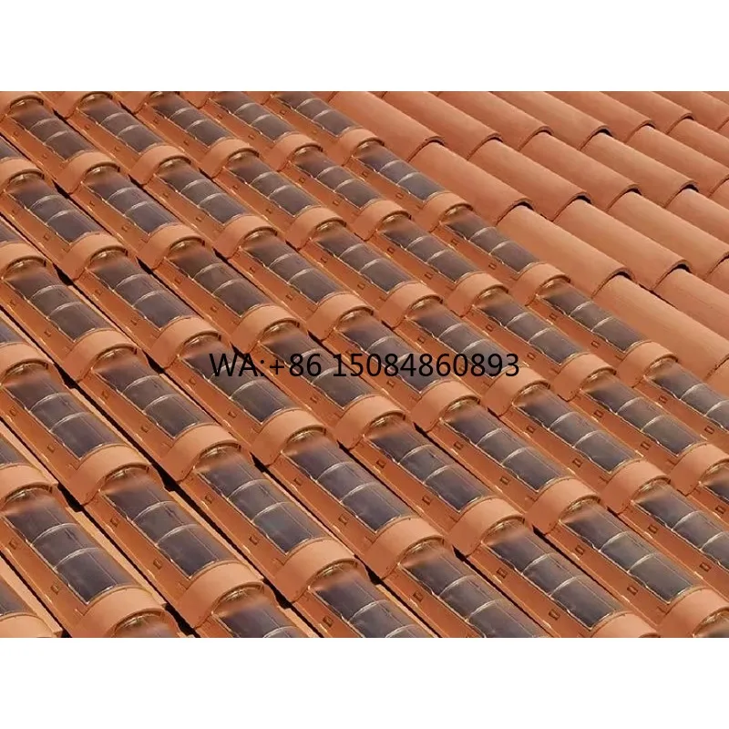 Custom Size and Color Curved Solar Tiles PV Panels Glass 30W 32W 40W 60W  for Solar Power Energy System BIPV Solar Roof Tile