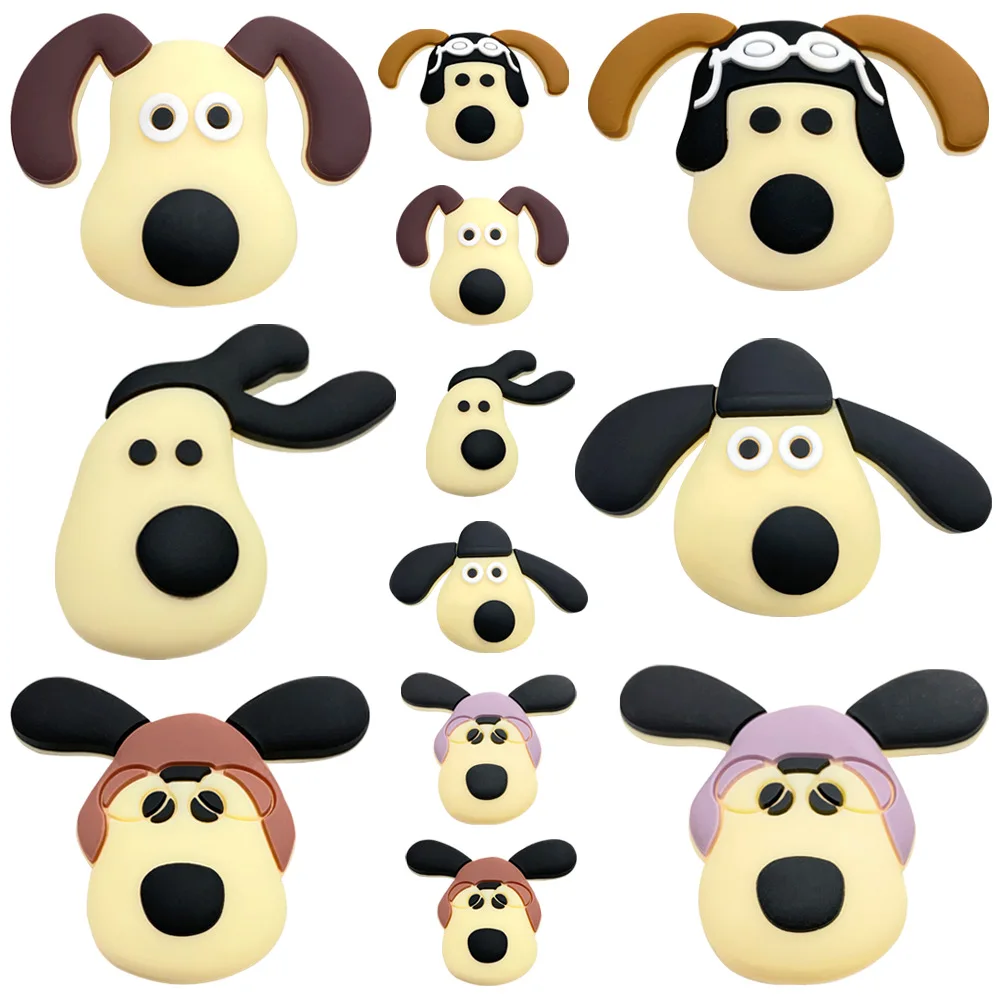 12pcs/set Dog Wallace Gromit Shoe Charm Cartoon for Shoe Accessories Decoratio for Sandals Sneaker Classic Clog Kids X-mas Gifts